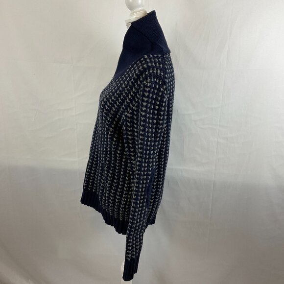 Frederik Anderson Copenhagen Sweater Men's L Blue Gray Cowl Neck Long Sleeve - Picture 7 of 14